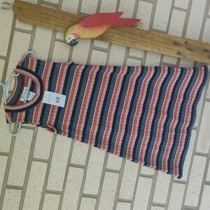 Bonnie Jean Blue and Pink Ribbed Sleeveless A-Line Sundress